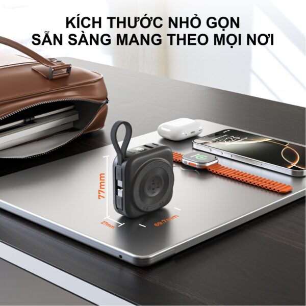 Pin dự phòng đa năng 2 in 1 Choetech B697C công suất 22.5W tích hợp 2 cáp Type C dùng sạc cho điện thoại và Apple Watch (Hàng chính hãng) 12 Pin dự phòng đa năng 2 in 1 Choetech B697C công suất 22.5W tích hợp 2 cáp Type C dùng sạc cho điện thoại và Apple Watch (Hàng chính hãng)