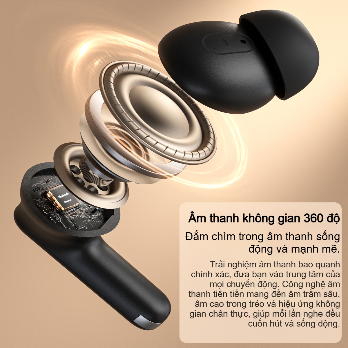 Tai nghe Bluetooth chống ồn ENC+ANC Choetech BH-T55 kết nối ổn định, âm thanh chất lượng cao (Hàng chính hãng) 3 Tai nghe Bluetooth chống ồn ENC+ANC Choetech BH-T55 kết nối ổn định, âm thanh chất lượng cao (Hàng chính hãng)