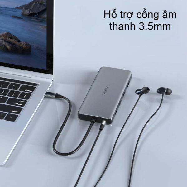 Hub Chuyển Đổi 12 in 1 Choetech M26 (Type C To HDMI, VGA, USB, SD, RJ45, Jack 3.5mm, USB C)- Hàng Chính Hãng 14 Hub Chuyển Đổi 12 in 1 Choetech M26 (Type C To HDMI, VGA, USB, SD, RJ45, Jack 3.5mm, USB C)- Hàng Chính Hãng
