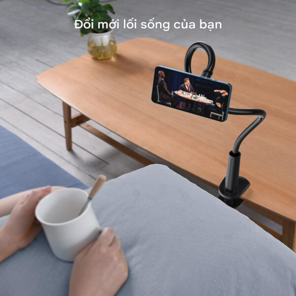 Kẹp điện thoại hít nam châm Choetech H049 thân uốn dẻo linh hoạt và xoay 360 độ (Hàng chính hãng)