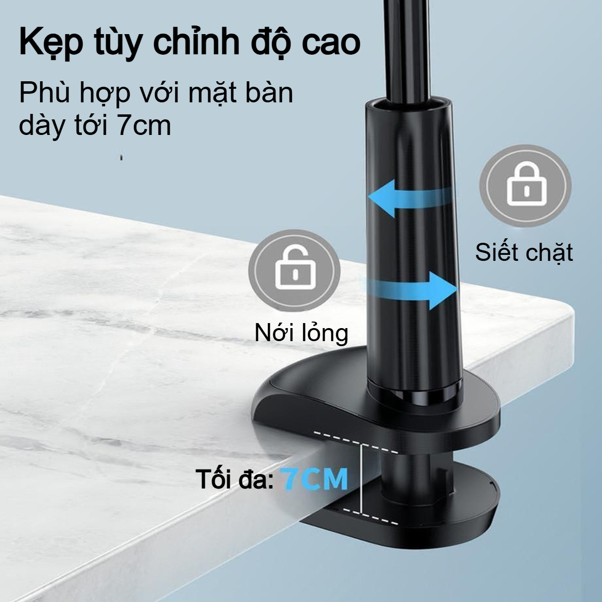 Kẹp điện thoại hít nam châm Choetech H049 thân uốn dẻo linh hoạt và xoay 360 độ (Hàng chính hãng)