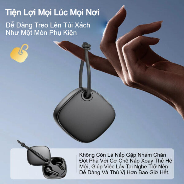 Tai Nghe Bluetooth Choetech BH-T17 Hộp Sạc Xoay Độc Đáo – Chống Ồn ANC/ ENC (Hàng Chính Hãng)