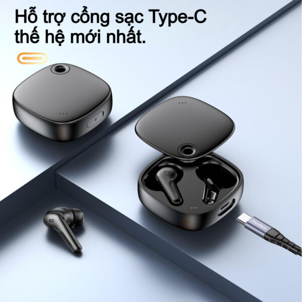 Tai Nghe Bluetooth Choetech BH-T17 Hộp Sạc Xoay Độc Đáo – Chống Ồn ANC/ ENC (Hàng Chính Hãng)