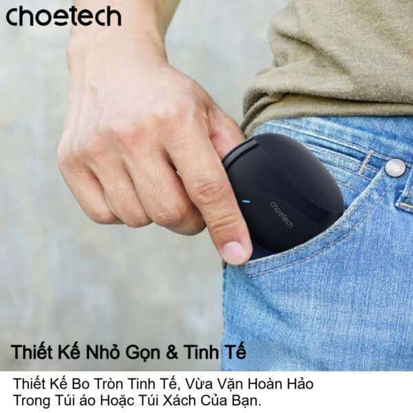 Tai Nghe Bluetooth Không Dây Choetech BH-T24 True Wireless Earphones Bluetooth 5.3, Âm Thanh Chất Lượng Cao (Hàng chính hãng)