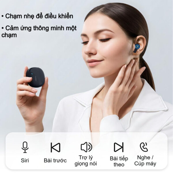 Tai Nghe Bluetooth Không Dây Choetech BH-T24 True Wireless Earphones Bluetooth 5.3, Âm Thanh Chất Lượng Cao (Hàng chính hãng)