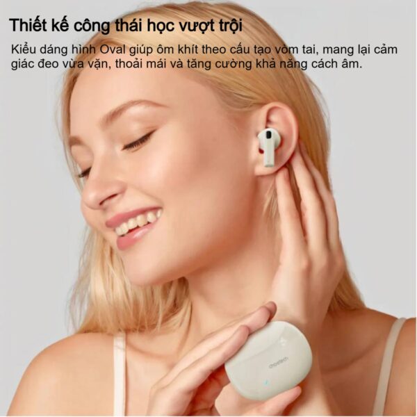 Tai Nghe Bluetooth Không Dây Choetech BH-T24 True Wireless Earphones Bluetooth 5.3, Âm Thanh Chất Lượng Cao (Hàng chính hãng)