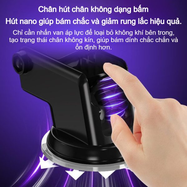 Giá đỡ điện thoại ô tô Choetech H043 xoay 360 độ kẹp chắc chắn gắn taplo hoặc kính lái (Hàng chính hãng)