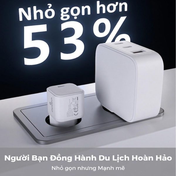 Củ sạc siêu nhanh GaN 100W 1C Choetech PD9031 nhỏ gọn cho laptop và điện thoại (Hàng chính hãng)