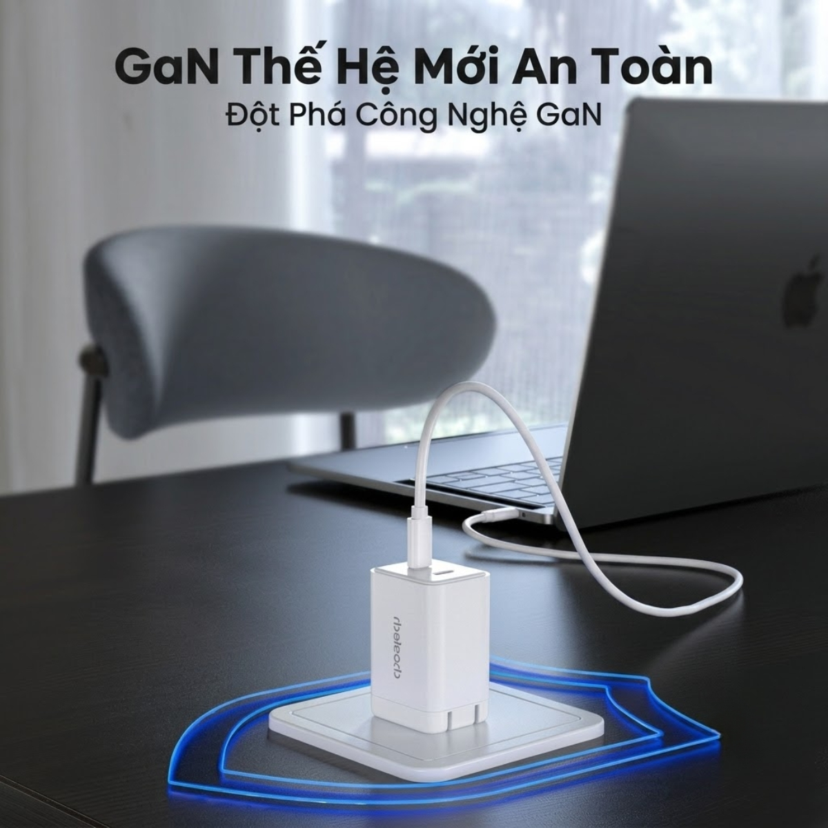 Củ sạc nhanh 2 cổng USB-C GaN 45W Choetech PD3010 – Hàng chính hãng