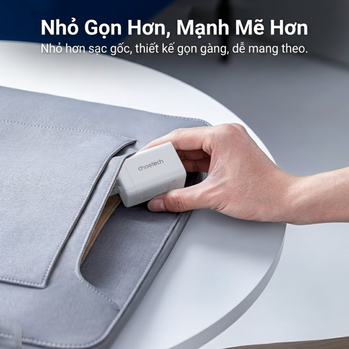 Củ sạc nhanh 2 cổng USB-C GaN 45W Choetech PD3010 – Hàng chính hãng