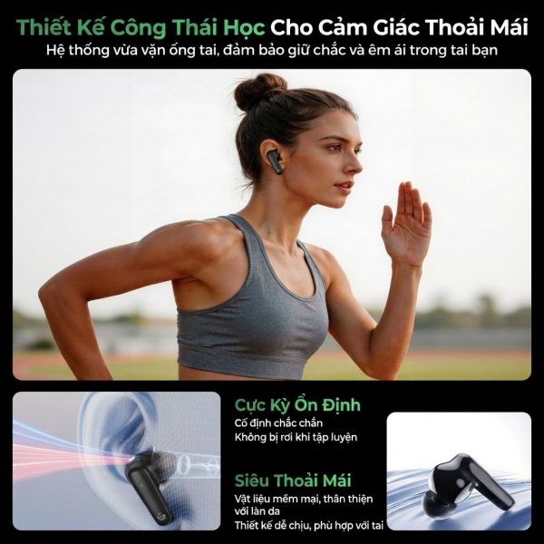 Tai nghe Bluetooth True Wireless Choetech BH-T86 Bluetooth 5.3, 4 Micro ENC, Âm Thanh HiFi (Hàng chính hãng)