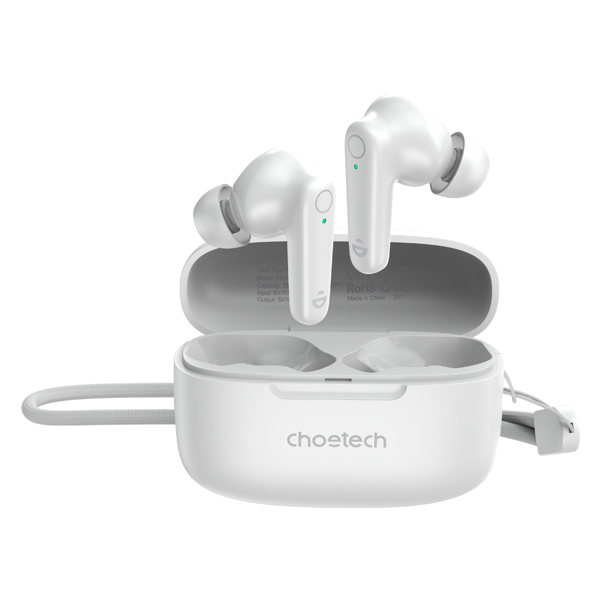 Tai nghe Bluetooth True Wireless Choetech BH-T86 Bluetooth 5.3, 4 Micro ENC, Âm Thanh HiFi (Hàng chính hãng)