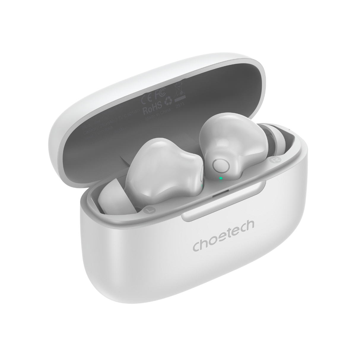 Tai nghe Bluetooth True Wireless Choetech BH-T86 Bluetooth 5.3, 4 Micro ENC, Âm Thanh HiFi (Hàng chính hãng)