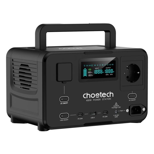 Trạm Điện Di Động Choetech BS007 400W Hỗ Trợ UPS Và Sạc Năng Lượng Mặt Trời (Hàng Chính Hãng)
